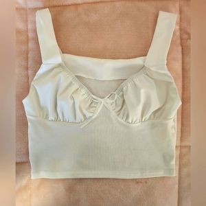 White crop top